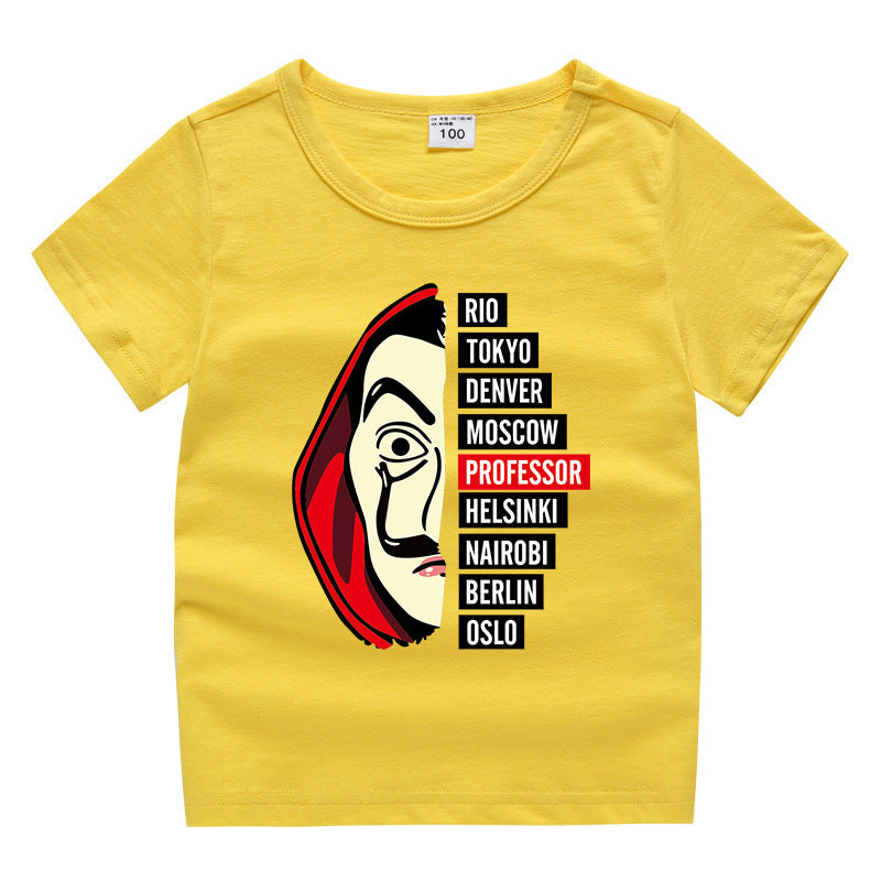 Children's summer short sleeved T-shirt