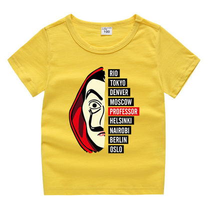 Children's summer short sleeved T-shirt