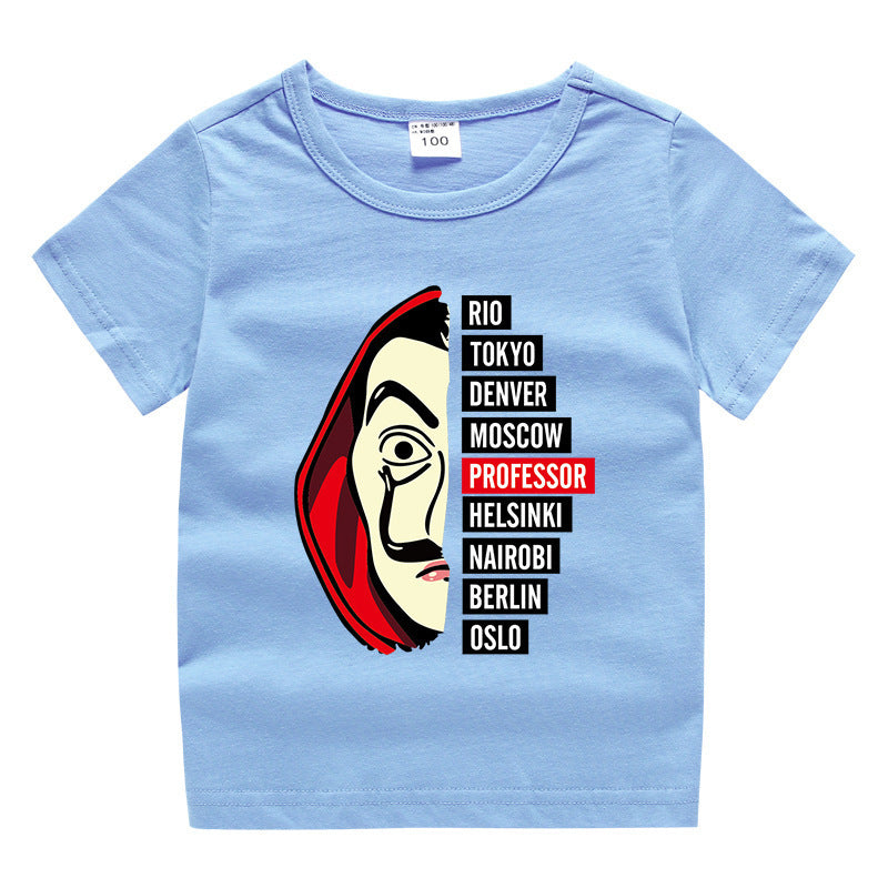 Children's summer short sleeved T-shirt