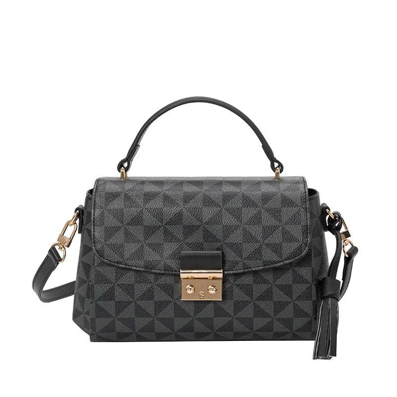Shoulder Bags For Women New Luxury With Crossbody Strap And Top Handle Plaid Fashion Vintage Messenger Female Hot Handbags
