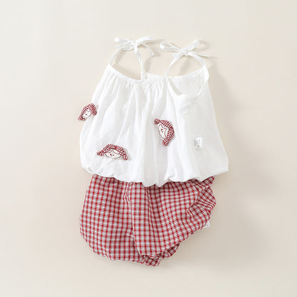 Girls' Lightweight Sleeveless Top Two-Piece Set