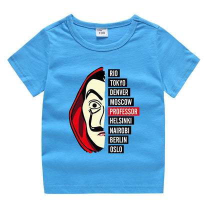Children's summer short sleeved T-shirt