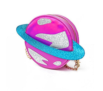 Women Harajuku Circle Planet 3D Chain Handbag Fashion Spacecraft Orbit Shoulder Messenger Bags