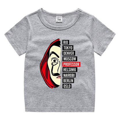Children's summer short sleeved T-shirt