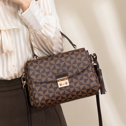 Shoulder Bags For Women New Luxury With Crossbody Strap And Top Handle Plaid Fashion Vintage Messenger Female Hot Handbags