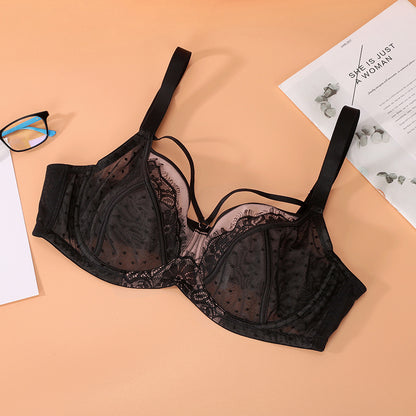 Lace Plus Size Bra Full Cup Bra for Women Large Bust Minimizing Lace Bra Underwear for Women