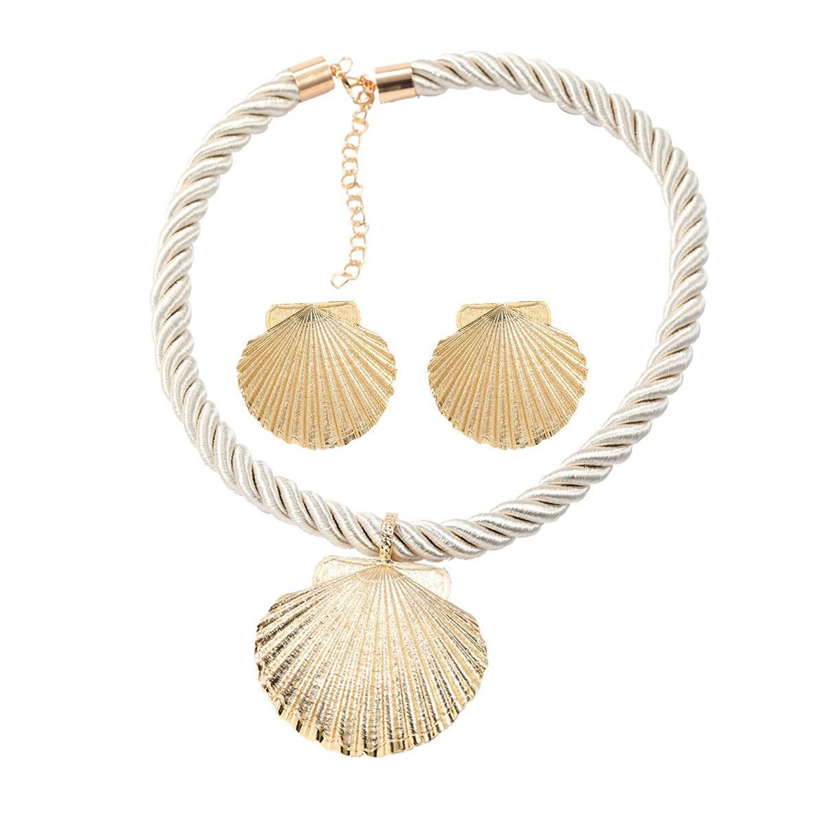 Necklace combination set for women alloy shell pendant European and American style party accessories