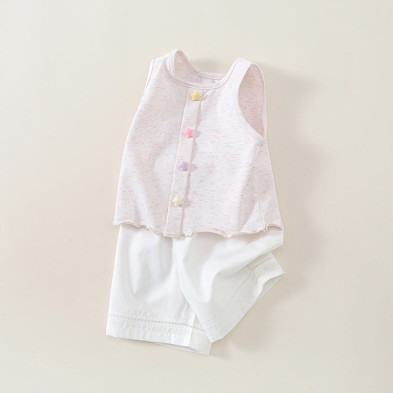 Children's Lightweight Two-Piece Set: Sleeveless Top